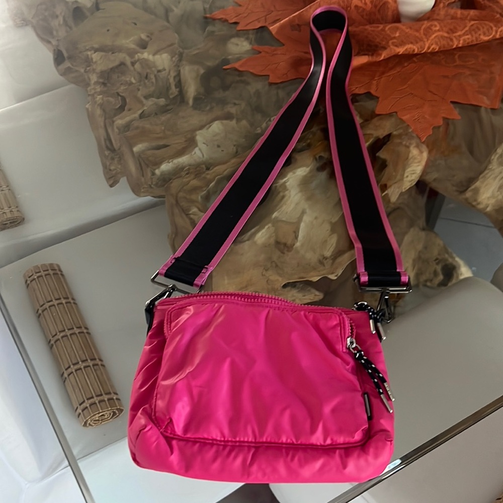 Nautical neon hot pink crossbody bag